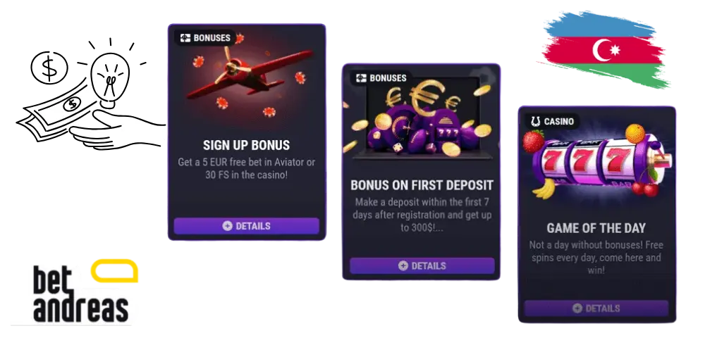 Betandreas əmanət edin və bonus qazanın